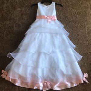 Children’s white formal gown